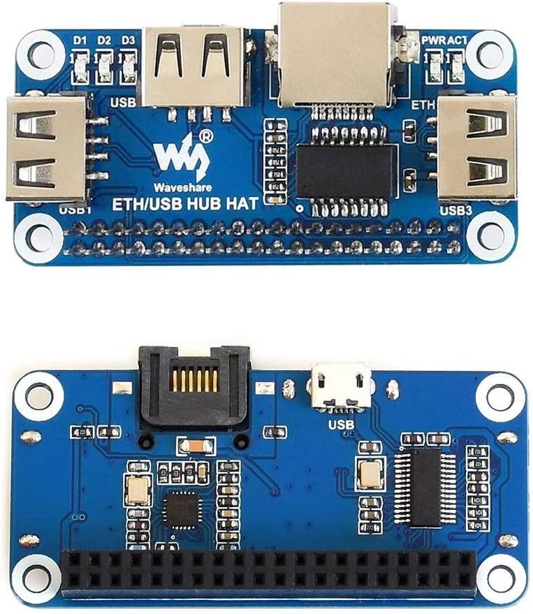 Ethernet/USB HUB HAT for Raspberry Pi 3 B+/3 B/2 B/Zero/Zero W/Zero WH/Zero 2 W Expansion Board, 1x