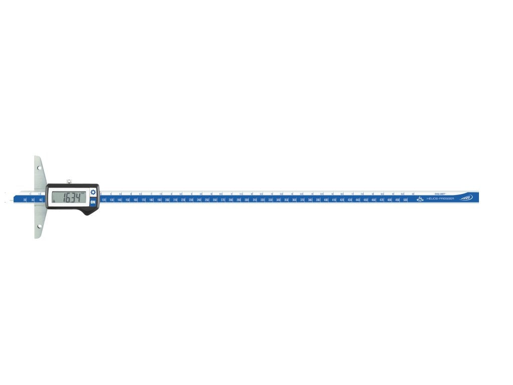 HELIOS-PREISSER 1371428 Digitaler Tiefenmessschieber IP67, 500 mm, Brückenlänge 150 mm, 500 mm