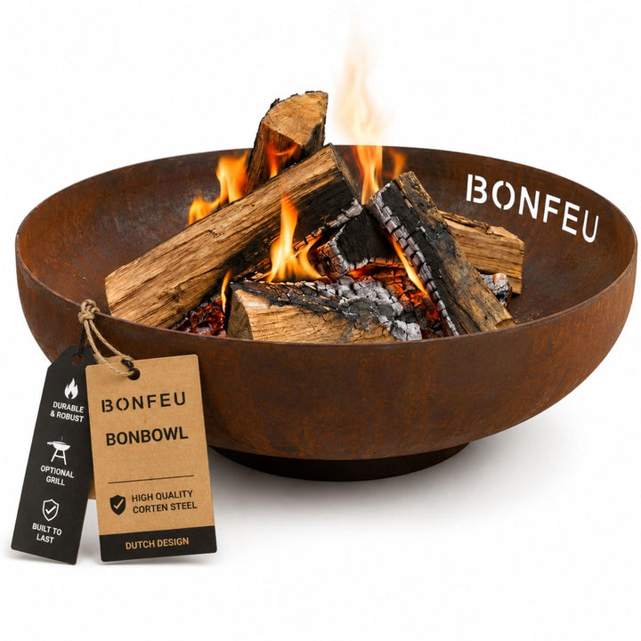 BonFeu BonBowl Feuerschale 60cm - Feuerschalen für den Garten - Feuerstelle Outdoor - Feuerschale mi