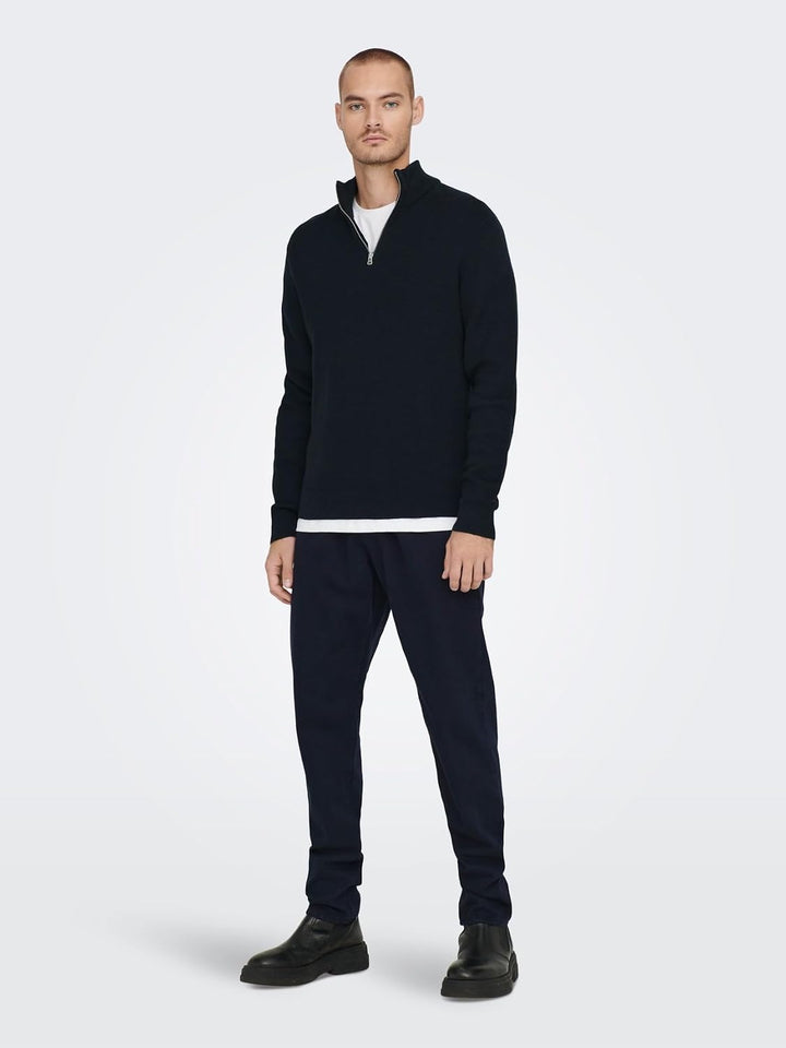 ONLY & SONS Herren Pullover L Dark Navy, L Dark Navy