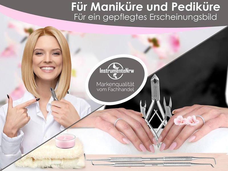 Pediküre Set mit Nagelzangen und Fusspflegeinstrumente