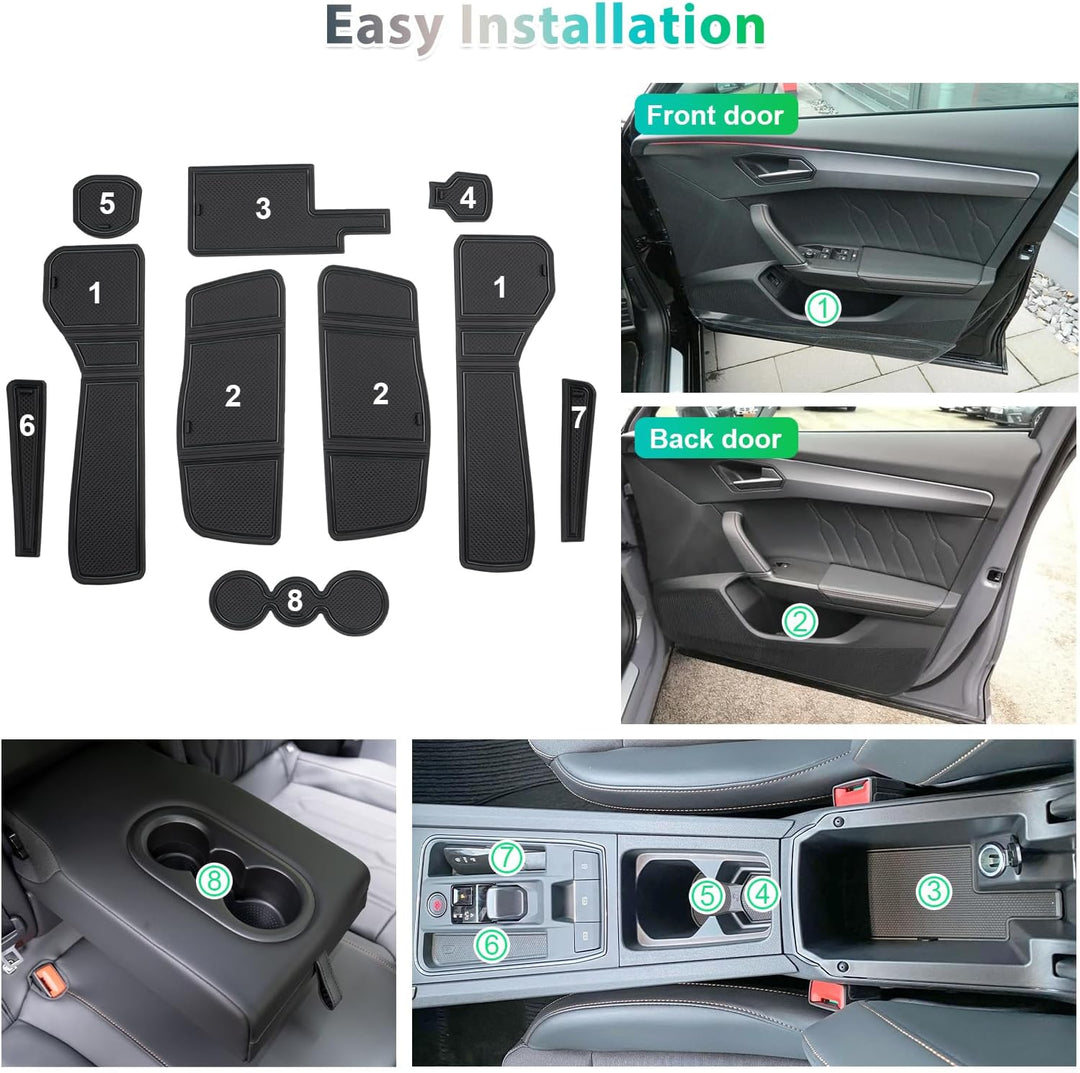 GAFAT Kompatibel mit Cupra Formentor 2022 2023 (Elektronische Automatik) Antirutschmatten, Formentor