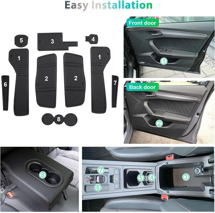 GAFAT Kompatibel mit Cupra Formentor 2022 2023 (Elektronische Automatik) Antirutschmatten, Formentor