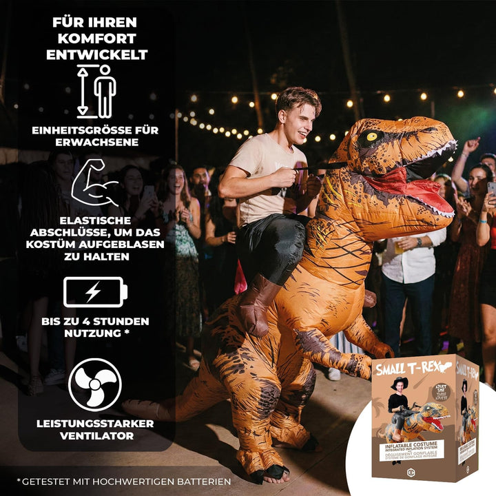 Original Cup AirSuit® Aufblasbares T-Rex Kostüm | aufblasbares Kostüm | Humor | Premium Qualität | E