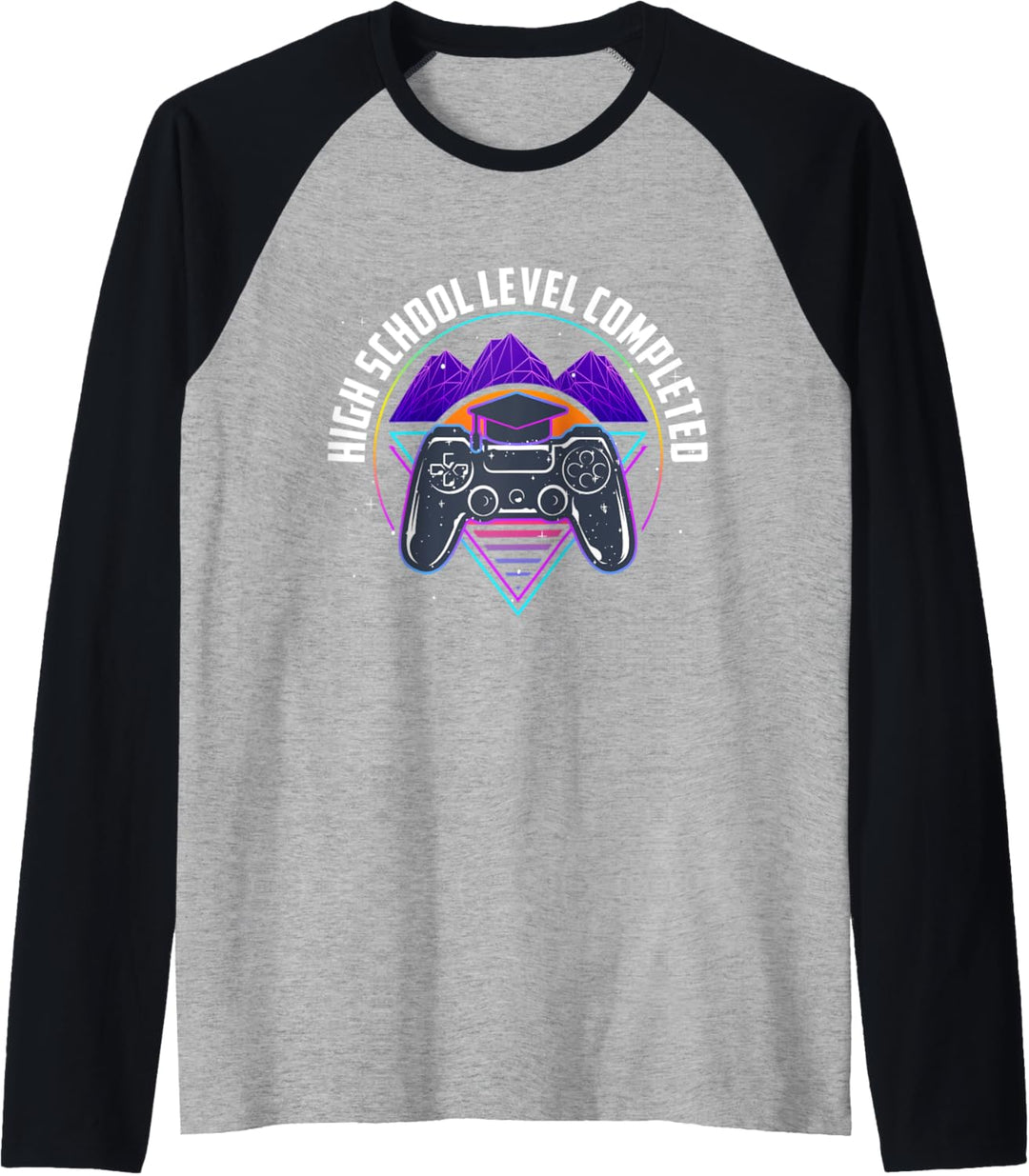 High School Level abgeschlossen - Funny Gamer School Raglan