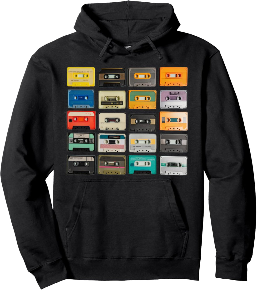 Retro Kassetten 80er 9er Party Oldschool Mottoparty Pullover Hoodie