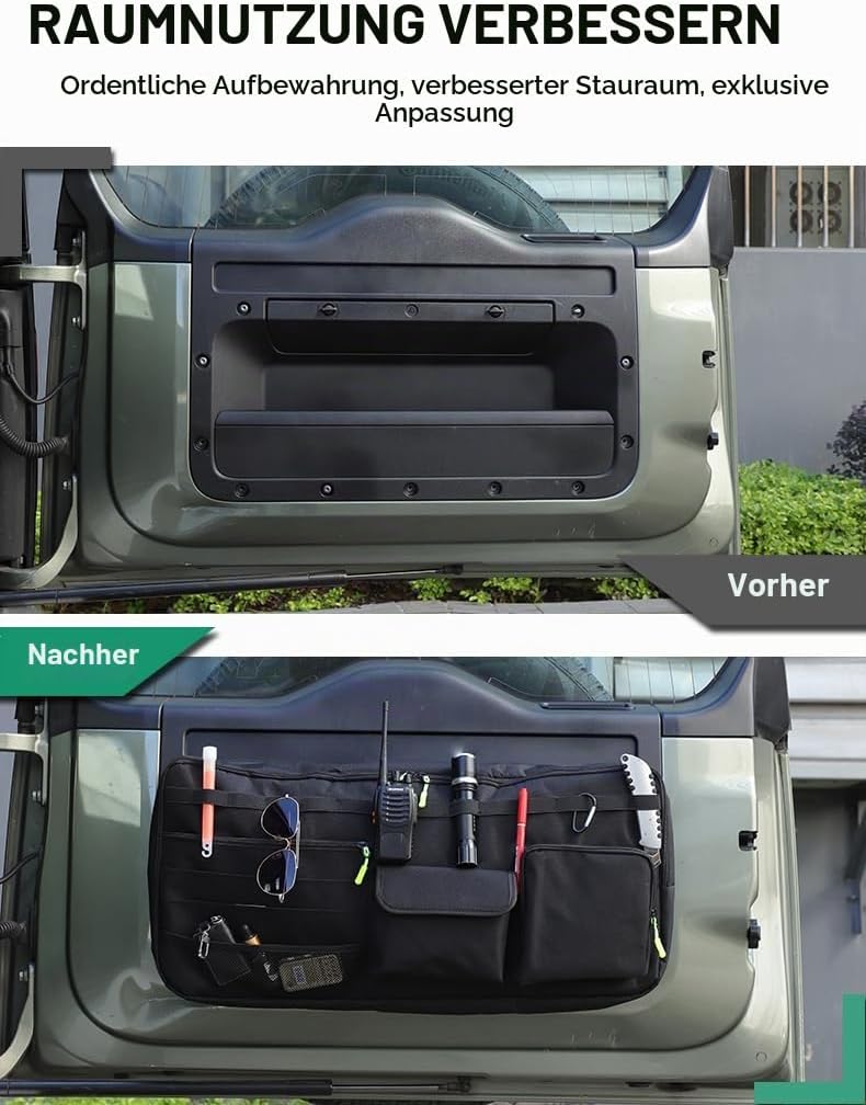 PIUGILH Auto Hecktür Hängetasche Geeignet für Land Rover Defender 2020-2025,Aufbewahrungstasche für