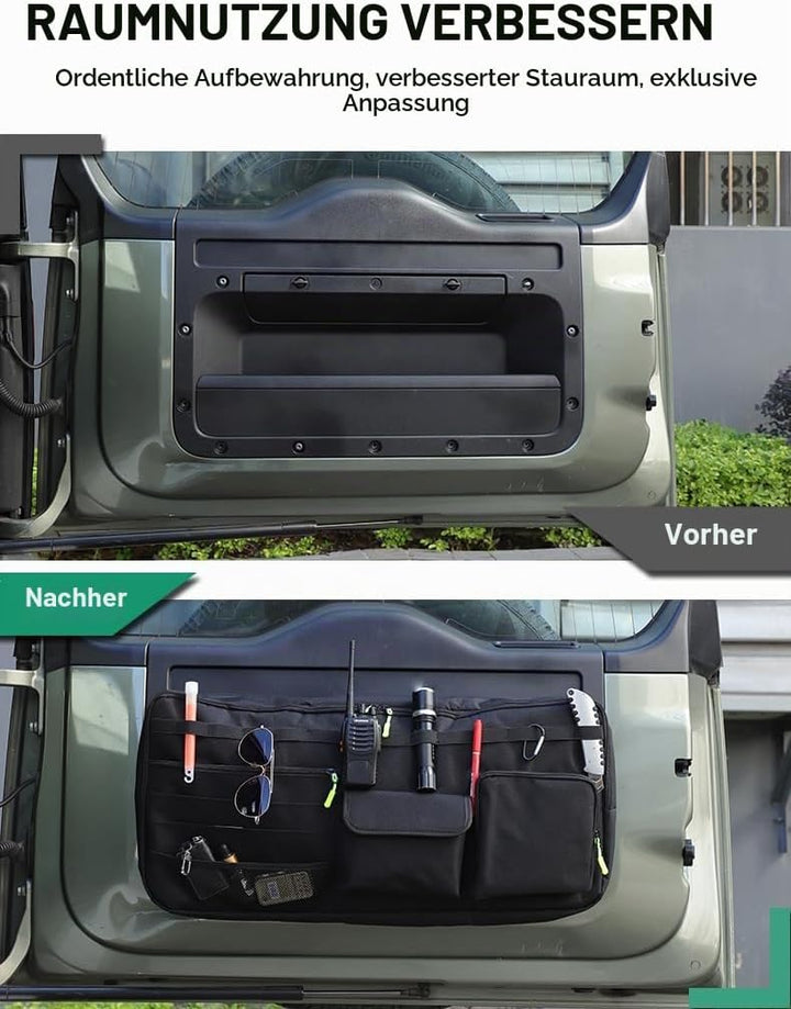 PIUGILH Auto Hecktür Hängetasche Geeignet für Land Rover Defender 2020-2025,Aufbewahrungstasche für