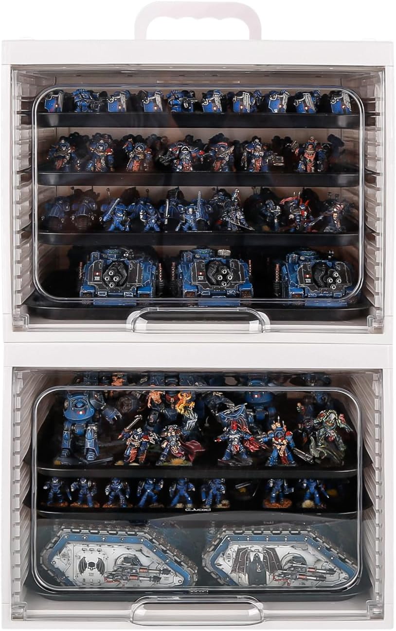 Jucoci Miniaturen Aufbewahrungskoffer Miniaturen Transportkoffer (2 PCS Set), 2 PCS Set