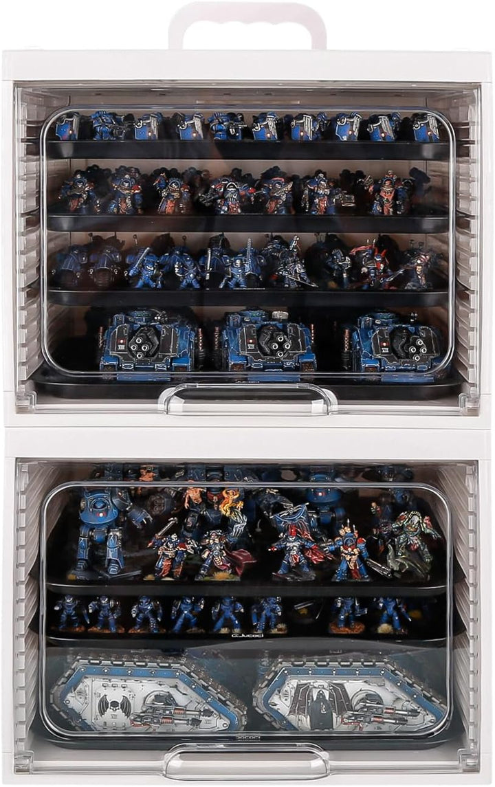 Jucoci Miniaturen Aufbewahrungskoffer Miniaturen Transportkoffer (2 PCS Set), 2 PCS Set