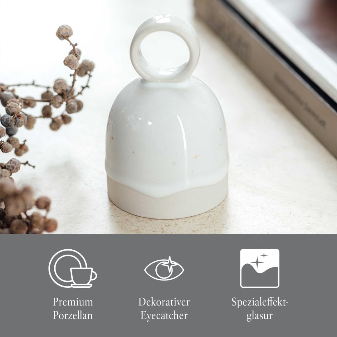 like. by Villeroy & Boch Winter Glow Tischglocke, 6,5x6,5x10 cm, Tischglocke