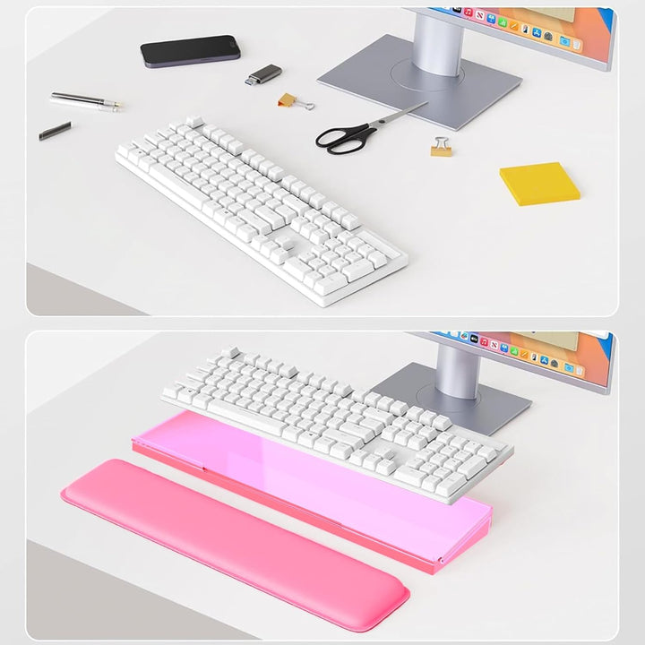 Tastaturablage Aus Durchsichtiges Acryl Geneigter Computer Mit Aufbewahrungsbo, Tastatur Halterung,
