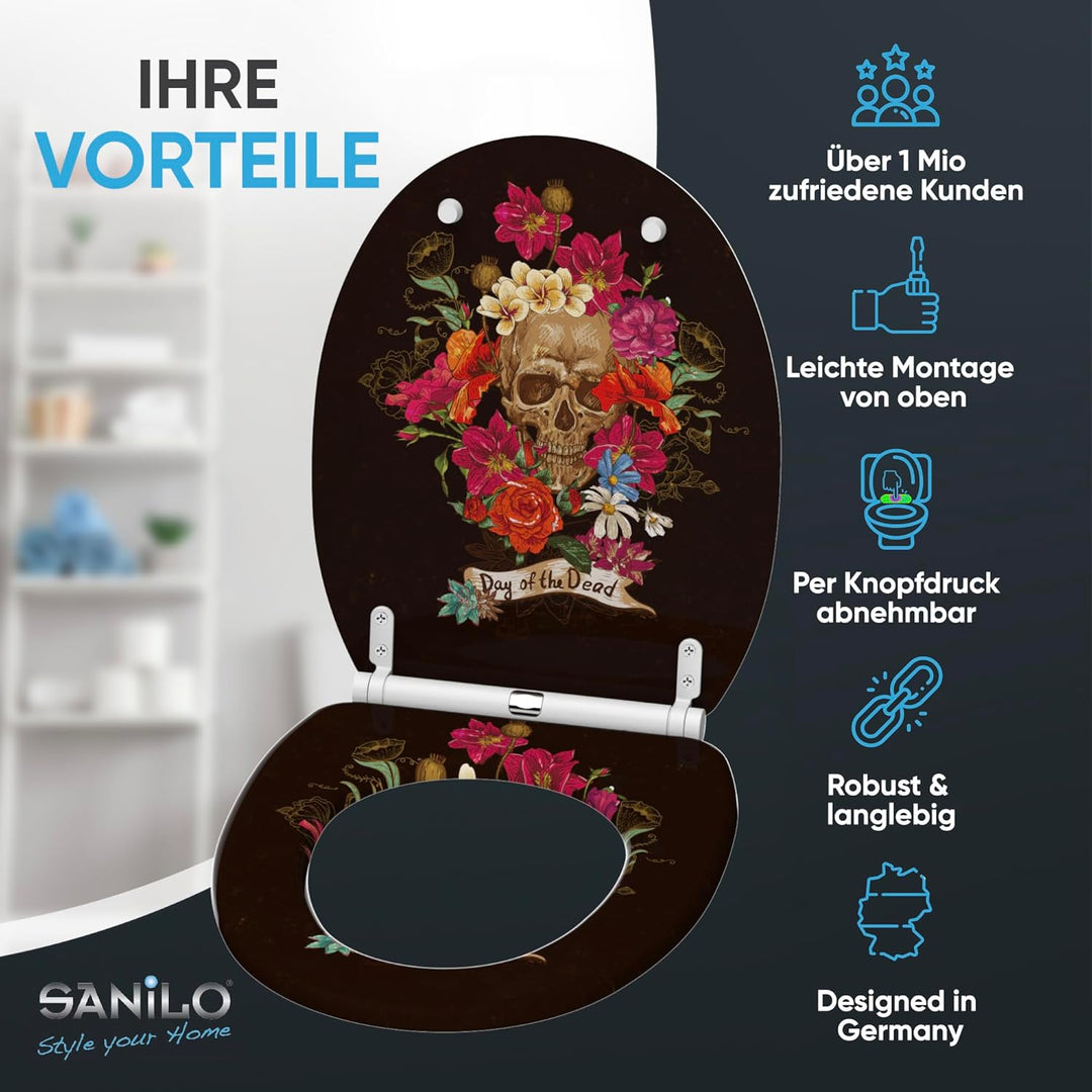 Sanilo WC Sitz mit Absenkautomatik, viele neue Toilettendeckel zur Auswahl, hochwertige Oberfläche,