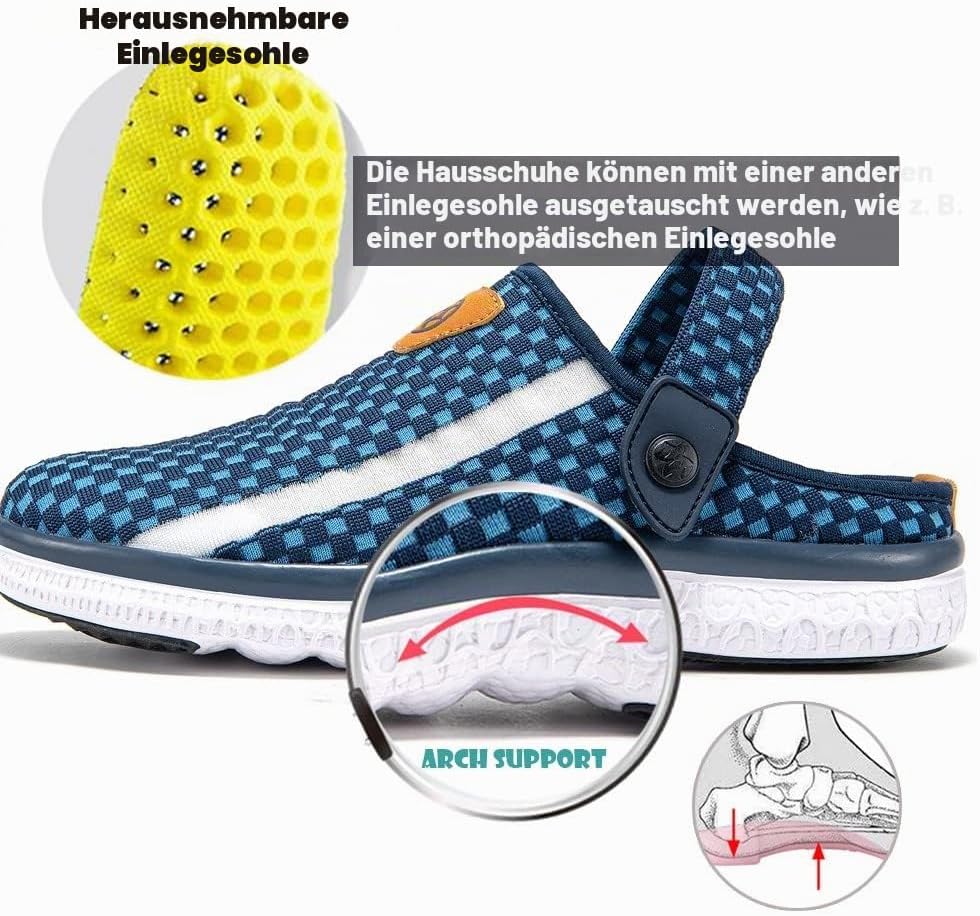 Unisex Clogs Hausschuhe Atmungsaktiv Mesh Pantoletten Sommer Beach Freizeit Schuhe rutschfest Weiche