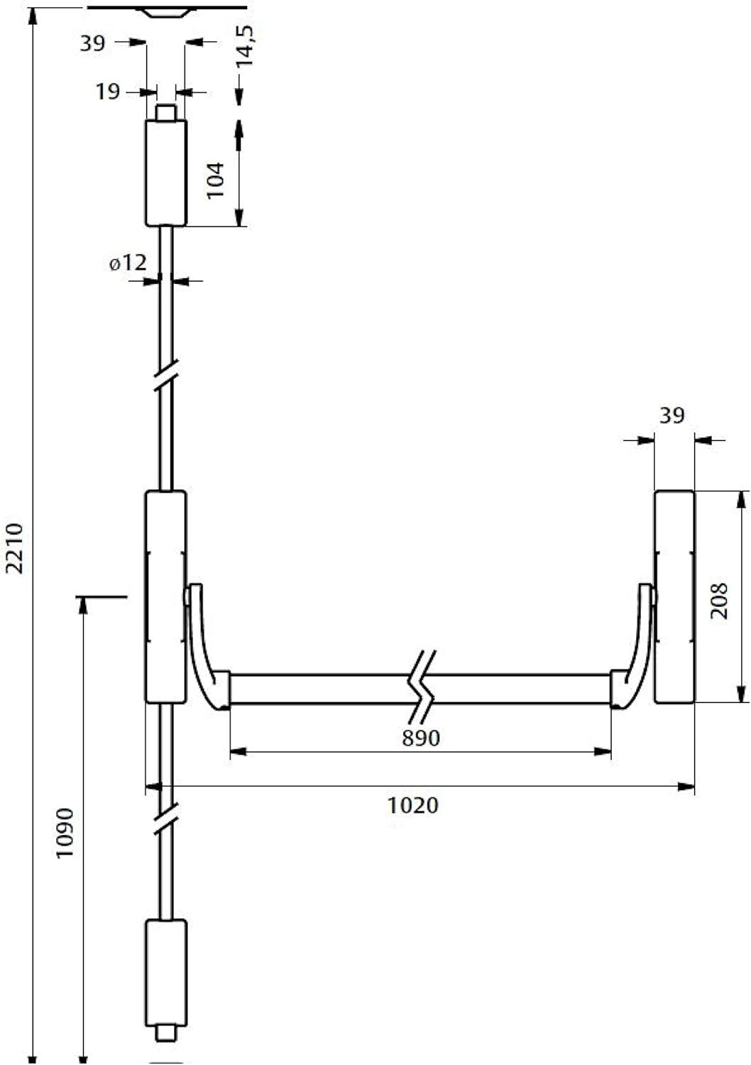 Tesa Assa Abloy – Notfallverriegelung, 1930908NV 1930 Schwarz/Grün, 1930 Schwarz/Grün