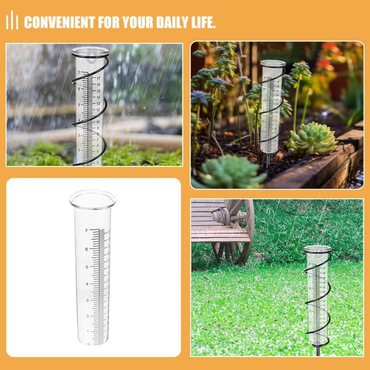 Mipcase Frostsichere Regenmesser-Röhren 2 Stück Glas Testrohre 8.3 Zoll Präzise Regenmengenmesser Mi