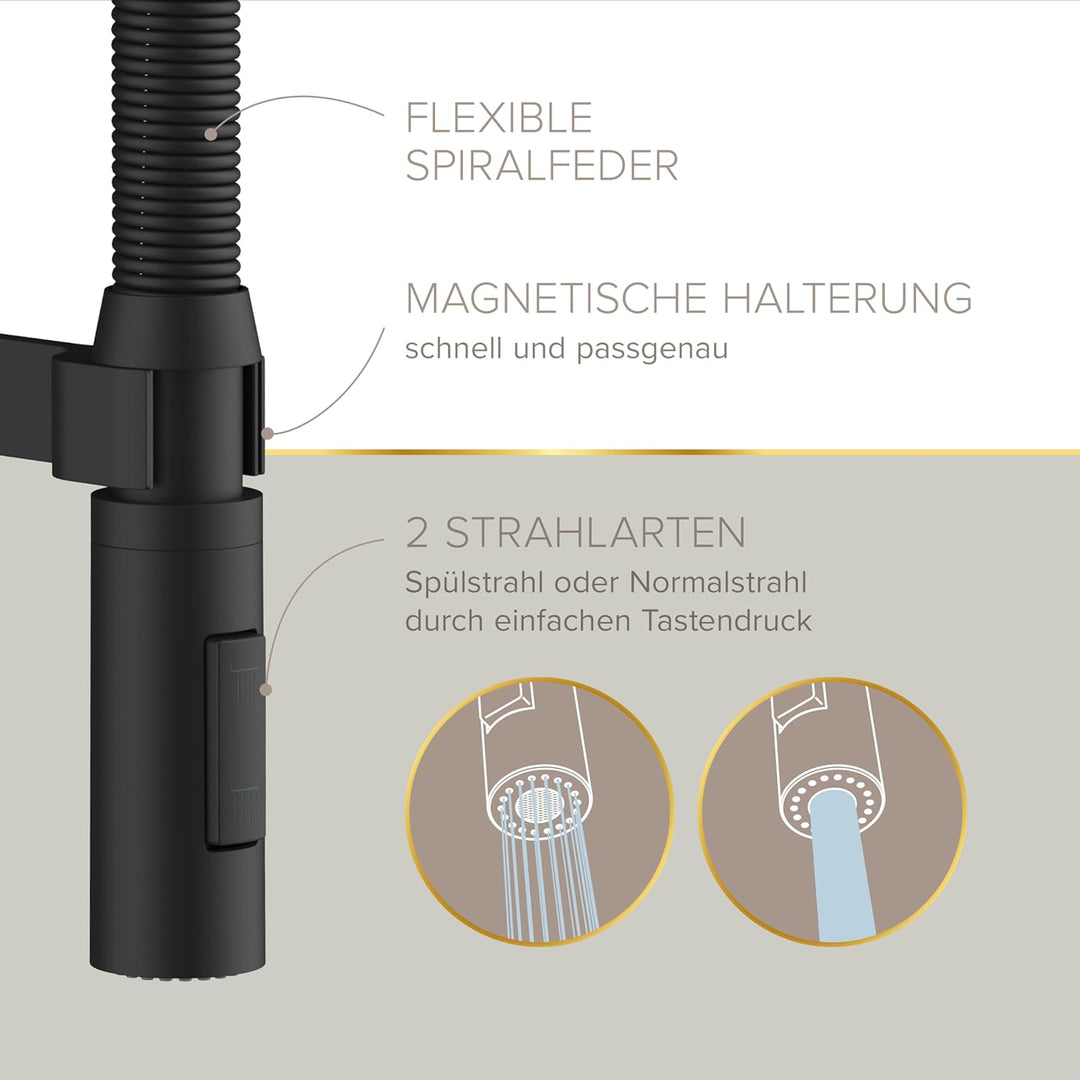 LENZ 46070551 ALUNA Spültischarmatur, schwarz