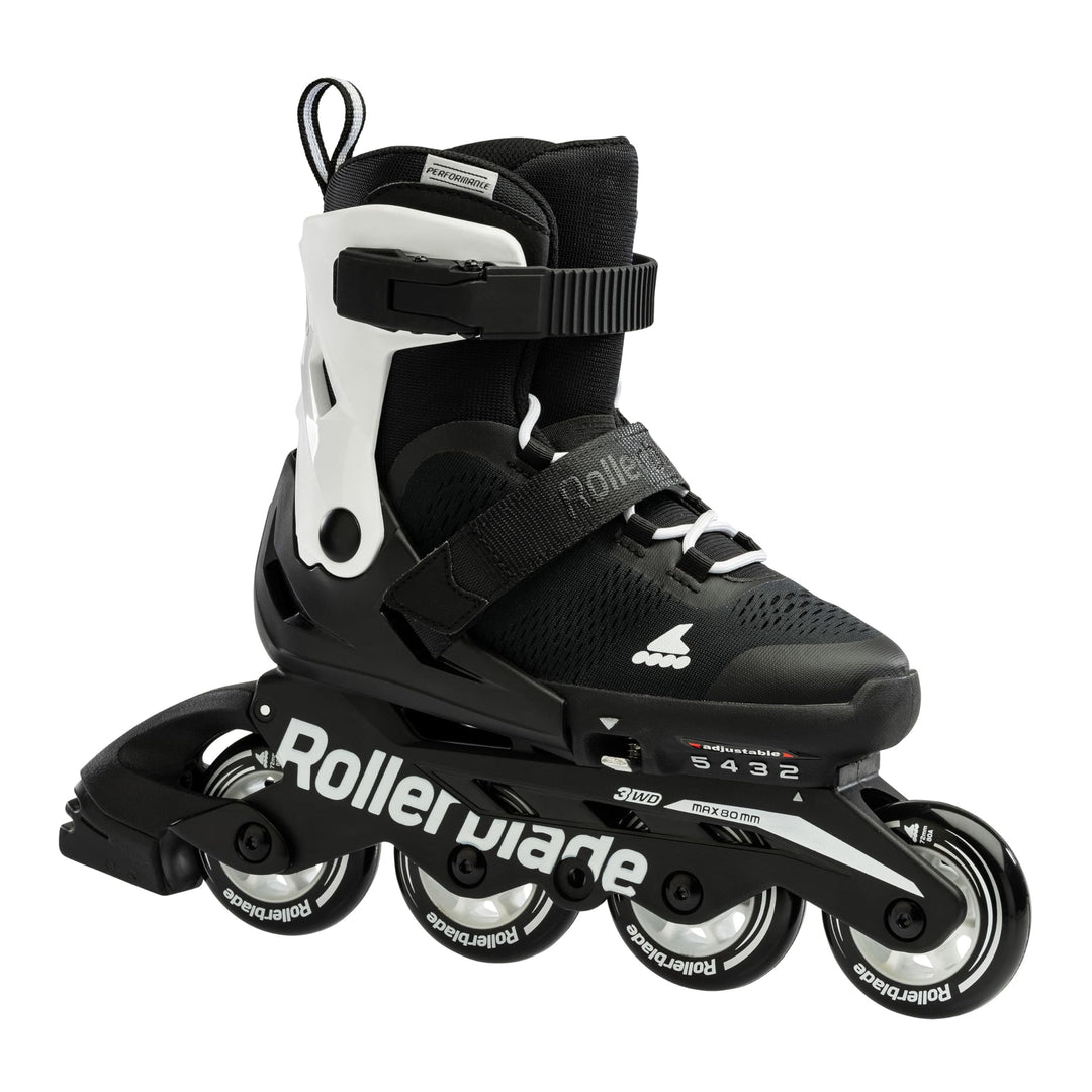 Rollerblade Unisex Jugend Microblade Inline Skates 175 Black/White, 175 Black/White