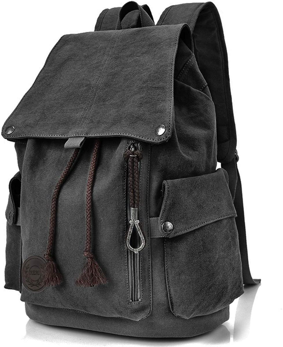 RERI Canvas Leinwand Rucksack Vintage für Outdoor Camping Aussflug Sports Universität Rucksack Wande