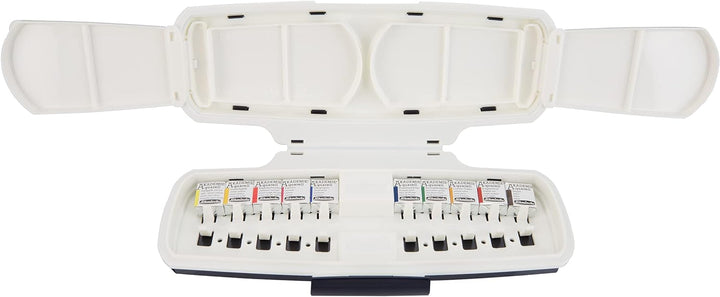 Schmincke – AKADEMIE Aquarell Farbkasten, Grundsortiment 10 x 1/2 Näpfchen, 75 010 097, Kunststoffse