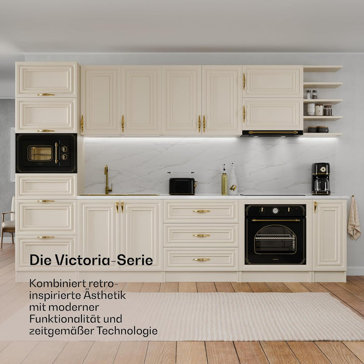 Klarstein Victoria Toaster Wasserkocher Set, Retro Design, 2 Scheiben Toaster mit 7 Bräunungsstufen