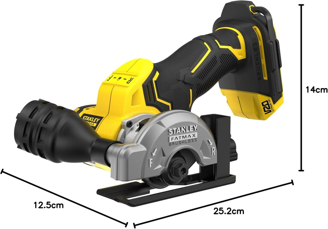 STANLEY FATMAX 18V V20 Akku-Multimaterialschneider (bürstenloser Motor, 76mm Scheiben- Ø, mit Spinde