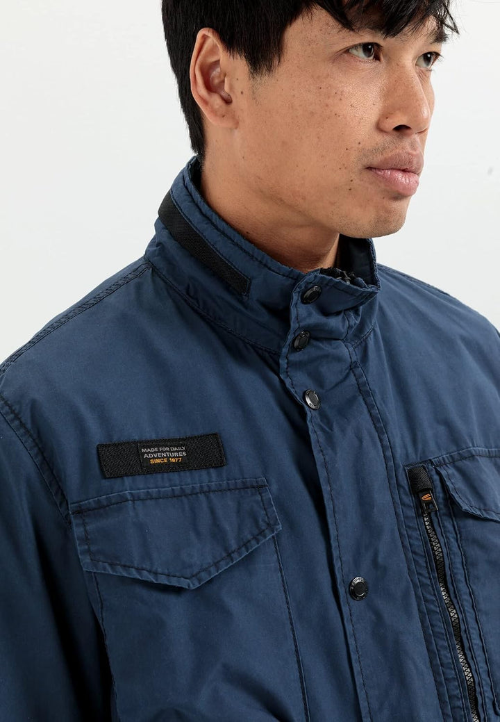 camel active Herren Blouson mit Stehkragen 56 Blau, 56 Blau