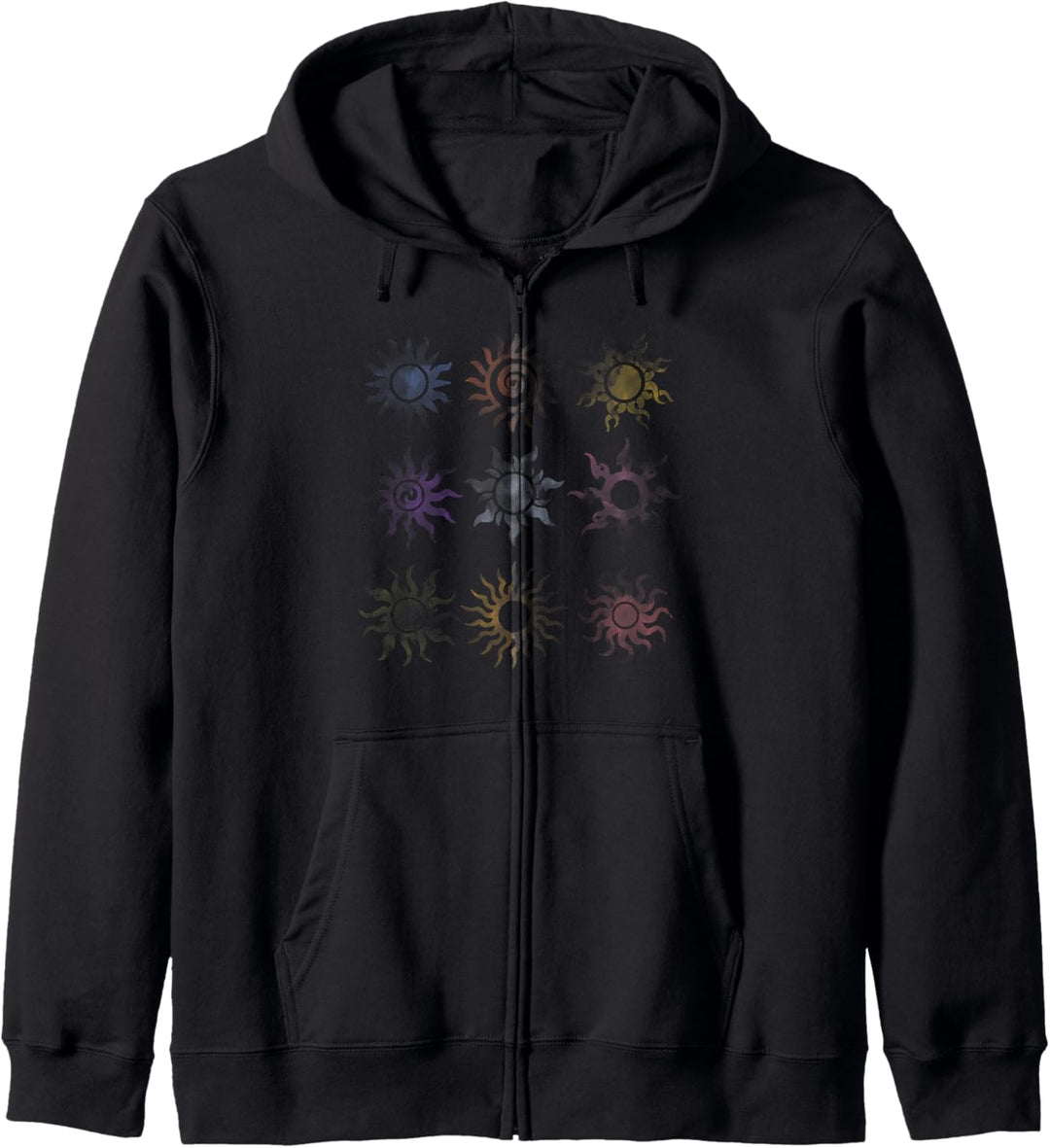 Trendy Tribal Sun Designs Grid Kapuzenjacke