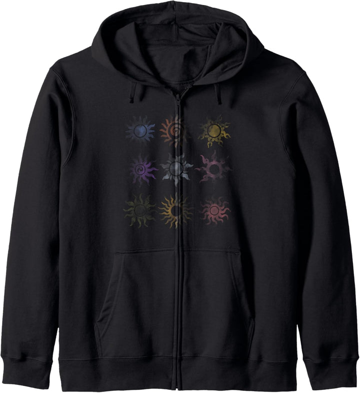 Trendy Tribal Sun Designs Grid Kapuzenjacke