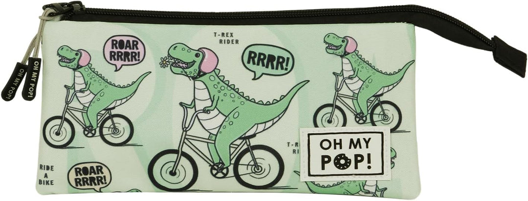 Oh My Pop! Pets Dreifach-Federmäppchen Grün, Grün