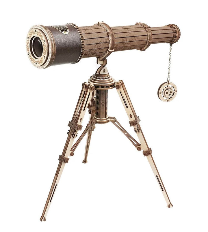 Robotime Rokr Astronomische Lünette Holz-Teleskop Monokular DIY-Geschenk für Erwachsene und ältere K