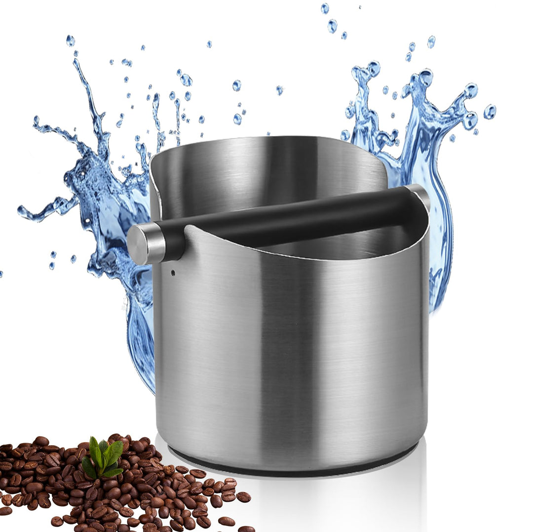 Espresso Abklopfbehälter: Abschlagbehälter für Siebträger, Abschlagbox für Kaffeesatz, Kaffee Klopfb