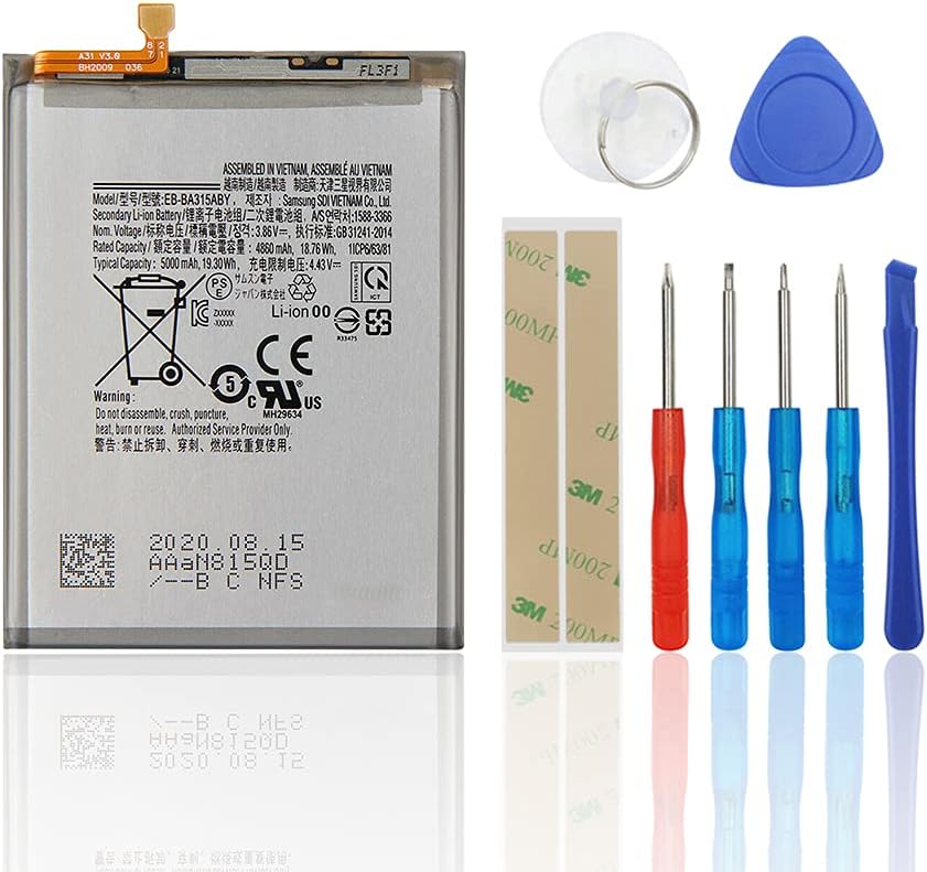 SwarKing Ersatz Akku Kompatibel mit Samsung Galaxy A31 SM-A315F, SM-A315F/DS, SM-A315G/DS, SM-A315G