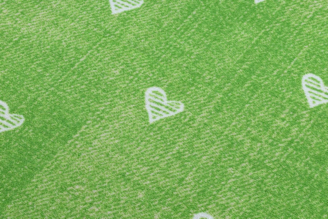 rugsx Teppich für Kinder Hearts Jeans, Vintage Herzen - grün 100x250 cm HEARTS grün 100 x 250 cm (Re