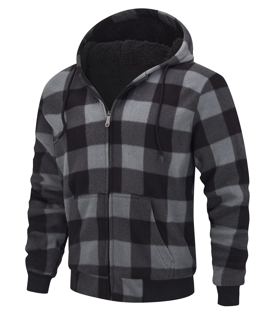 igeekwell Winterjacke Herren Kapuzenpullover mit Kapuze Fleecejacke für Männer Casual Kapuzenjacke B