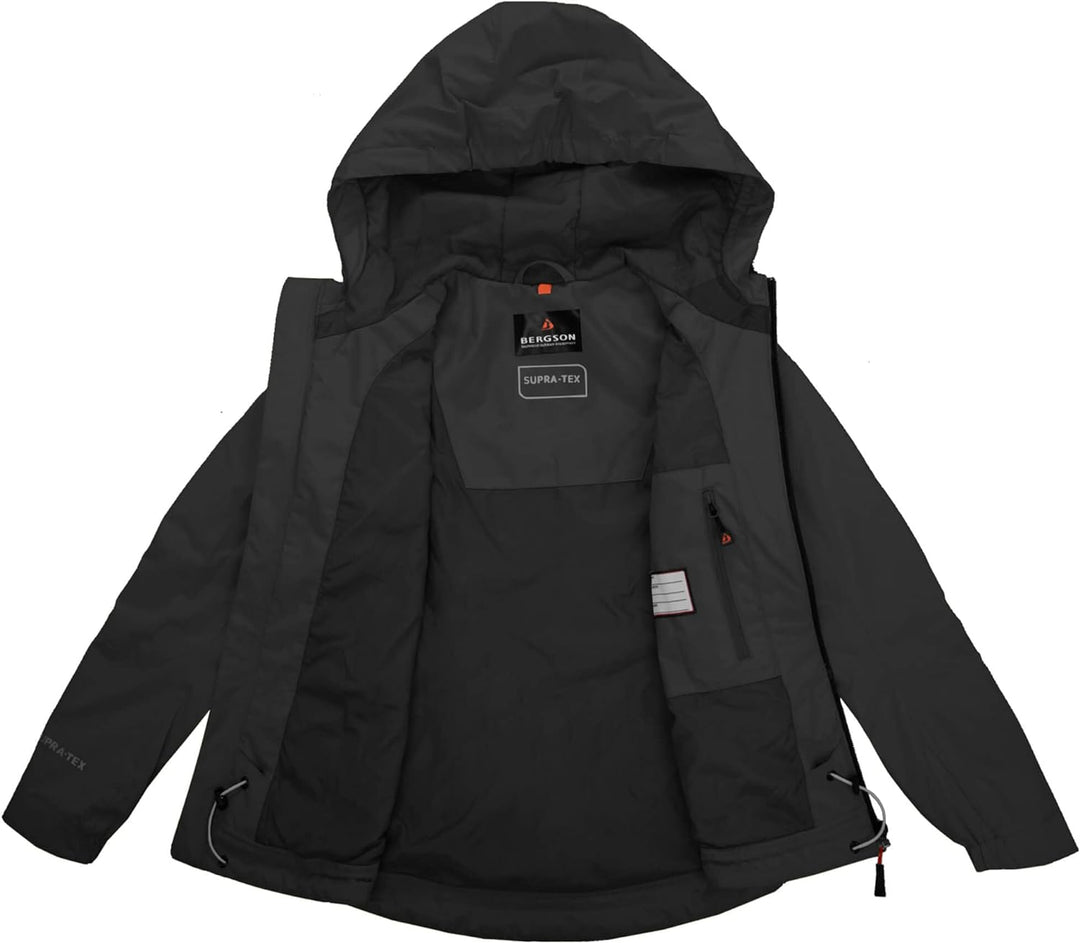 Bergson Kinder Regenjacke LIO THERMO - leicht wattiert - Wanderjacke - Fahrradjacke - Outdoorjacke -