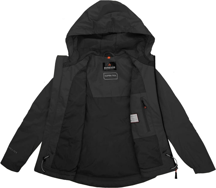 Bergson Kinder Regenjacke LIO THERMO - leicht wattiert - Wanderjacke - Fahrradjacke - Outdoorjacke -
