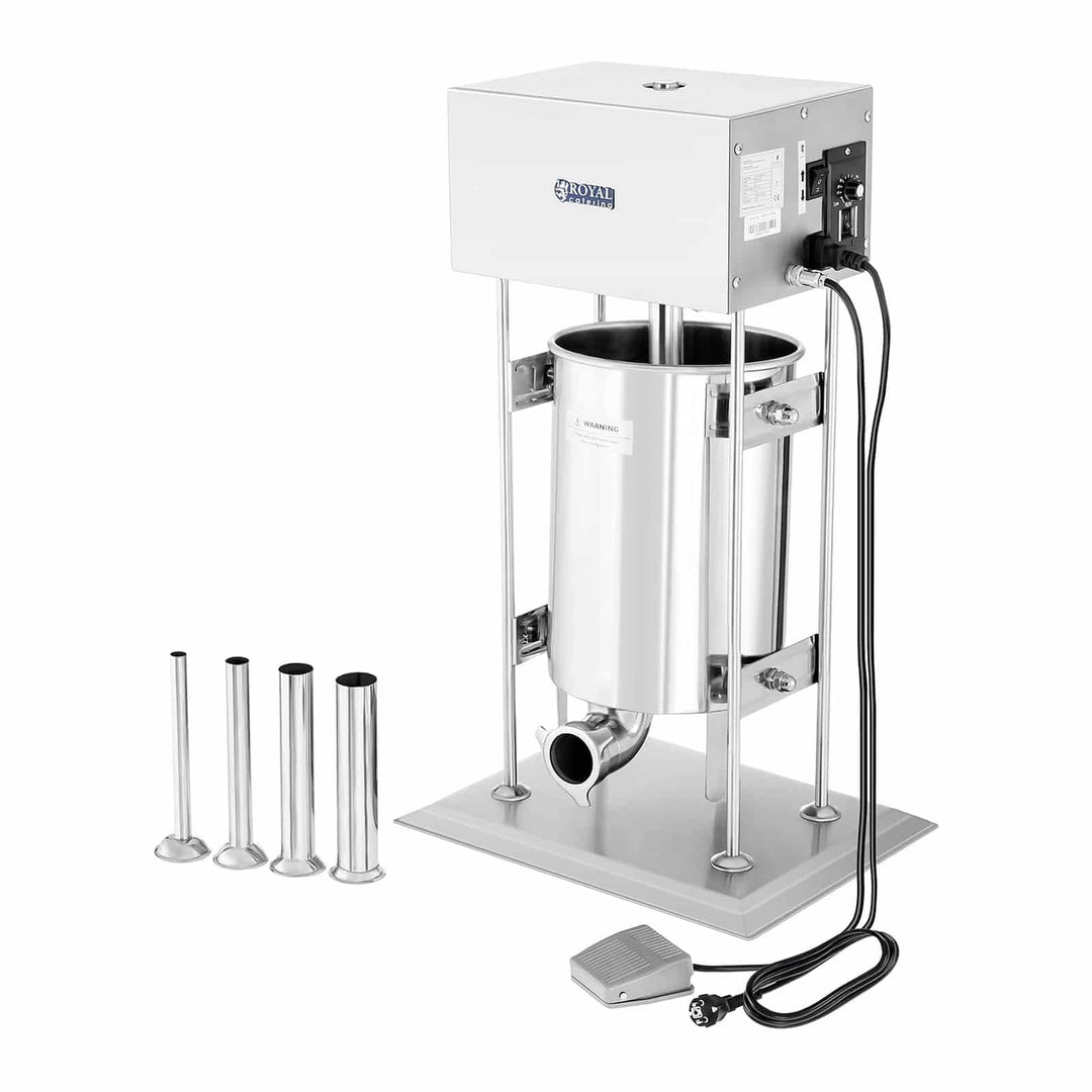Royal Catering RCWF-10LE-H Wurstfüller Edelstahl elektrisch 230 W Wurstfüllmaschine 10 l elektrische