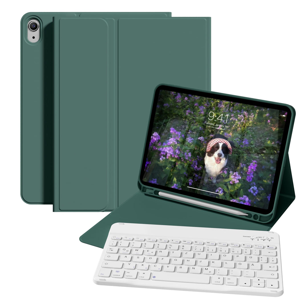 ZOPSGYU Hülle mit Tastatur für iPad (A16) 11/10 Generation (2025/2022, 11/10.9 Zoll), Schutzhülle mi