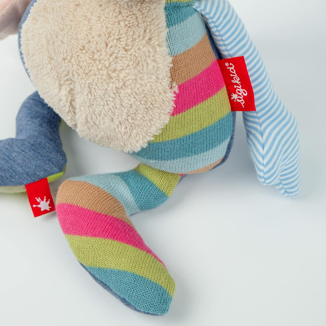 sigikid 39851 Patchwork Stofftier, Mehrfarbig/Hase, Mehrfarbig/Hase
