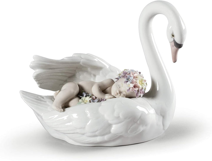 LLADRÓ Schwanen-Figur Fantastische Träume. Schwan. Porzellan.