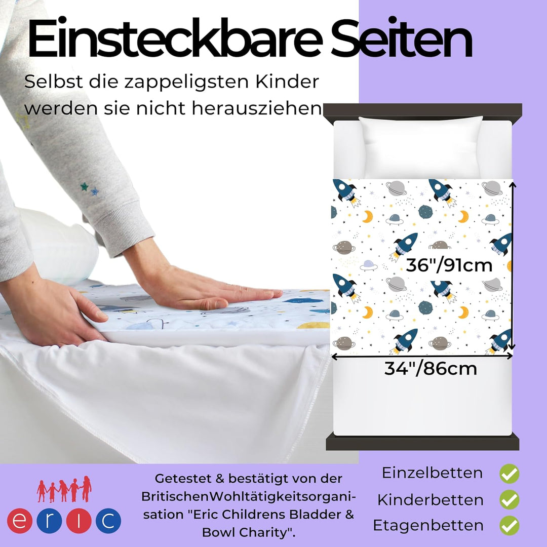 Hygge Sheets® Bettunterlage wasserdicht für Kinder | passend für Baby- & Kinderbett bis 90 cm Breite