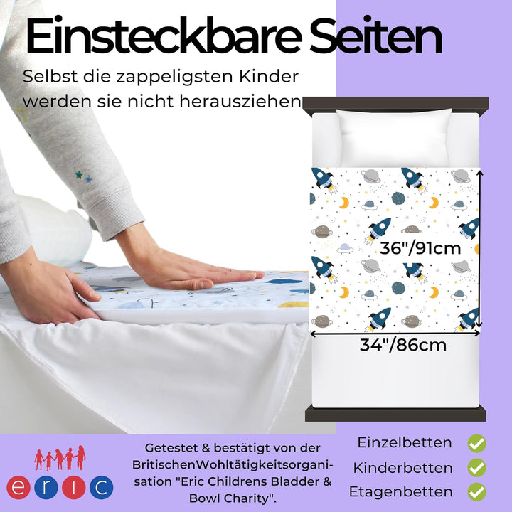 Hygge Sheets® Bettunterlage wasserdicht für Kinder | passend für Baby- & Kinderbett bis 90 cm Breite