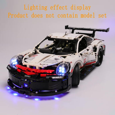 GEAMENT LED Beleuchtungsset für Technic Porsche 911 RSR Rennwagen Building Blocks Modell Kompatibel