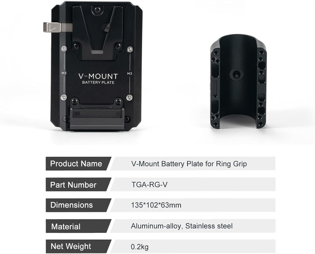 TILTA TGA-RG-V V-Mount Battery Plate Batterieplatte für Tilta Basic oder Advanced Ring Grip für DJI