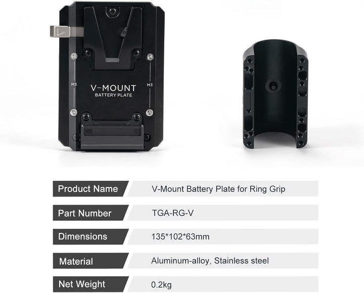 TILTA TGA-RG-V V-Mount Battery Plate Batterieplatte für Tilta Basic oder Advanced Ring Grip für DJI