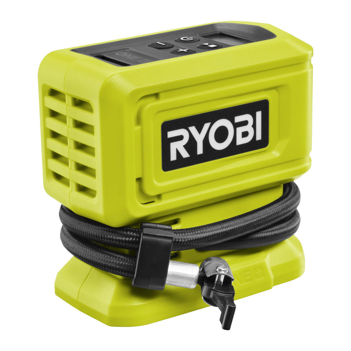RYOBI 18 V ONE+ Akku-Mini-Kompressor RPI18-0, 11 bar max. Druck, Digitalanzeige, ohne Akku und Ladeg