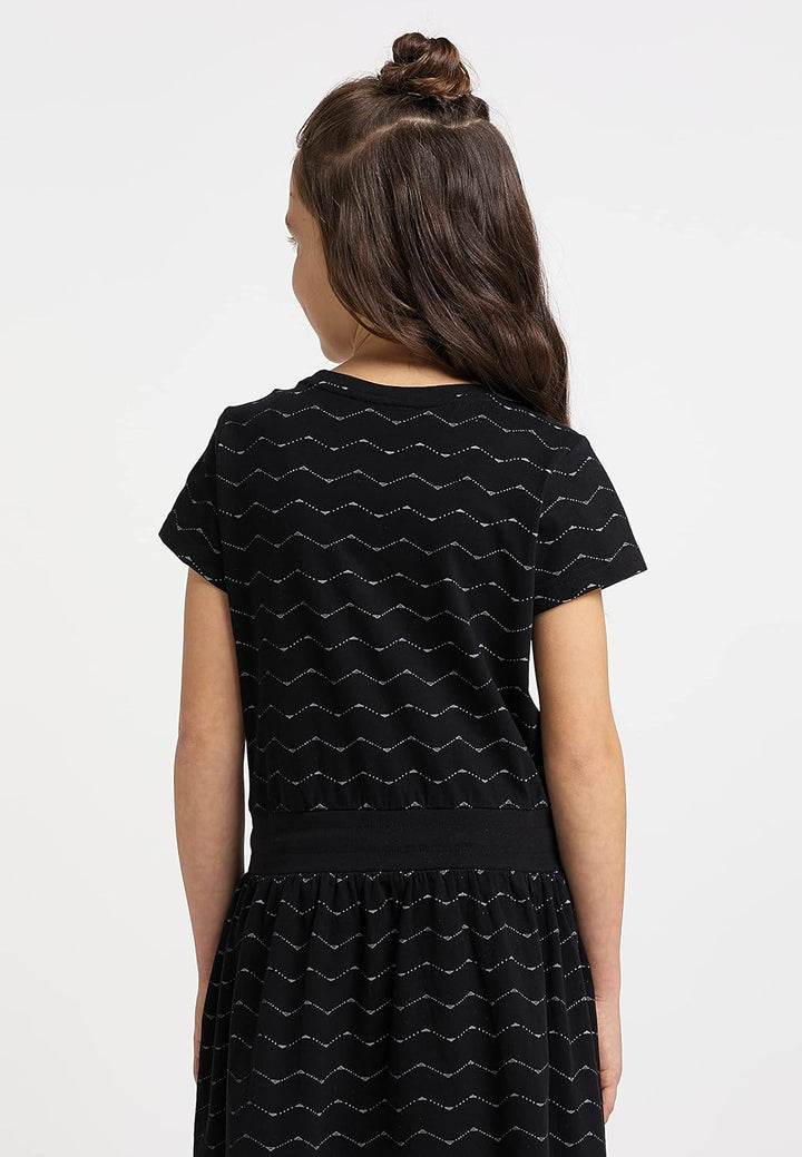 Ragwear Mädchen Kleid MAGY Zig ZAG Sommerkleid in sommerlichen Farben aus weicher Baumwolle, 128 Sch