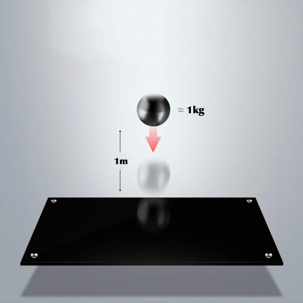 PUCHIKA Magnetisches Glas White- und Blackboard,Magnetisch Stabiler Tafel,Trocken Abwischbar,600 * 9