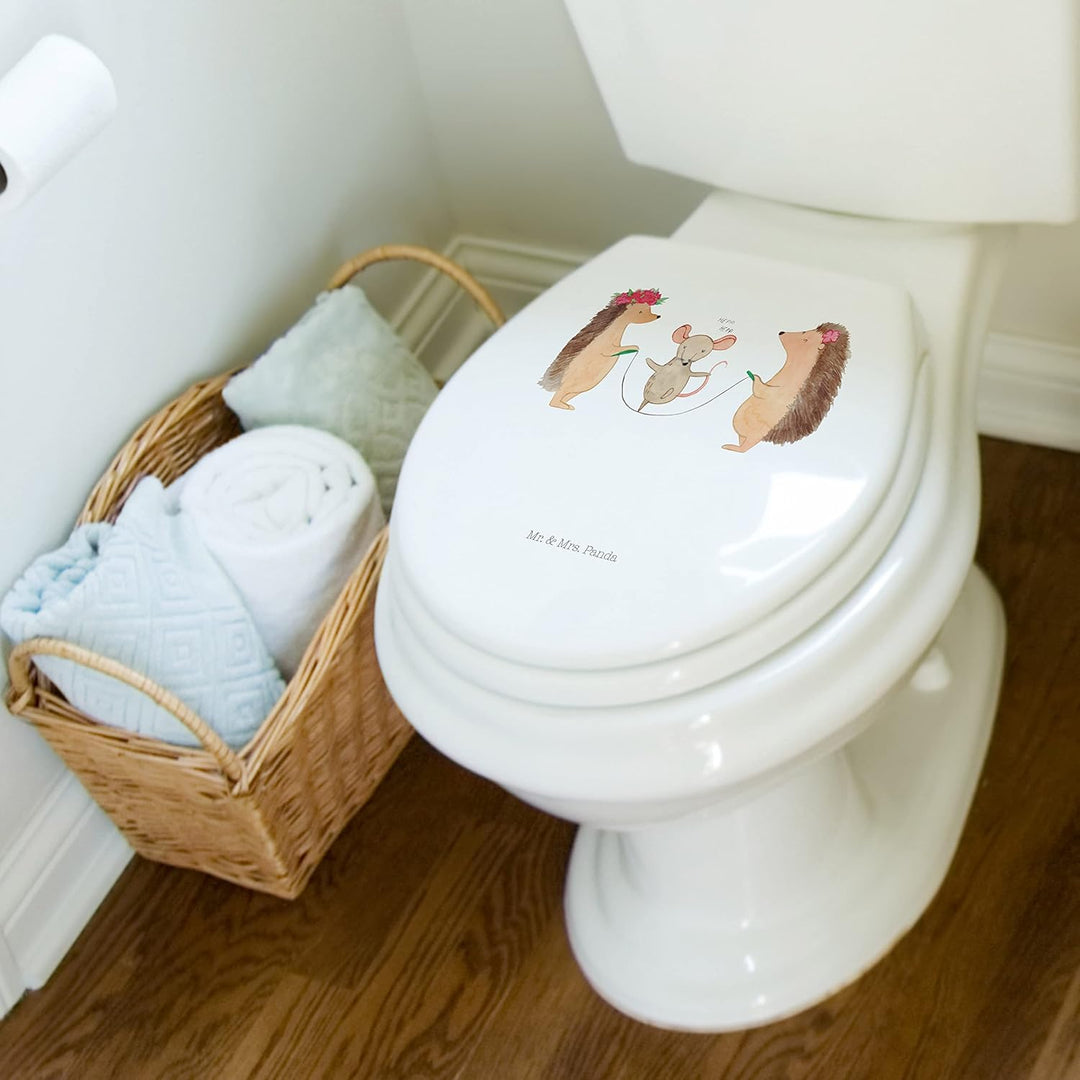 Mr. &amp; Mrs. Panda Motiv WC Sitz Igel Seilhüpfen - Geschenk, Tiere, Toilettendeckel, lustige Sprüche,